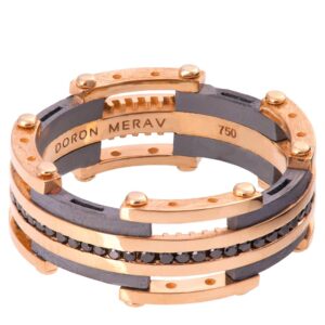 Men’s Wedding Band Rose Gold and Black Diamonds BNG3D Catalogue