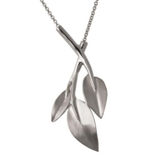 Leaves Pendant White Gold