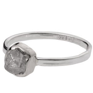 Raw Diamond Engagement Ring White Gold Catalogue