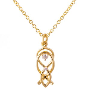 Celtic Pendant Yellow Gold and Diamonds
