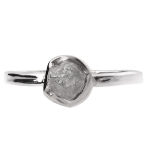 Raw Diamond Engagement Ring White Gold Catalogue