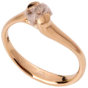 Raw Diamond Tension Engagement Ring Rose Gold Catalogue