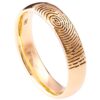 Finger Print Wedding Band Rose Gold