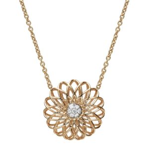 Mandala Pendant Rose Gold and Diamonds