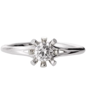Sunburst Engagement Ring White Gold And Diamond R019 Doron Merav