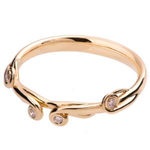 Celtic Wedding Band Rose Gold and Diamonds 17 Catalogue