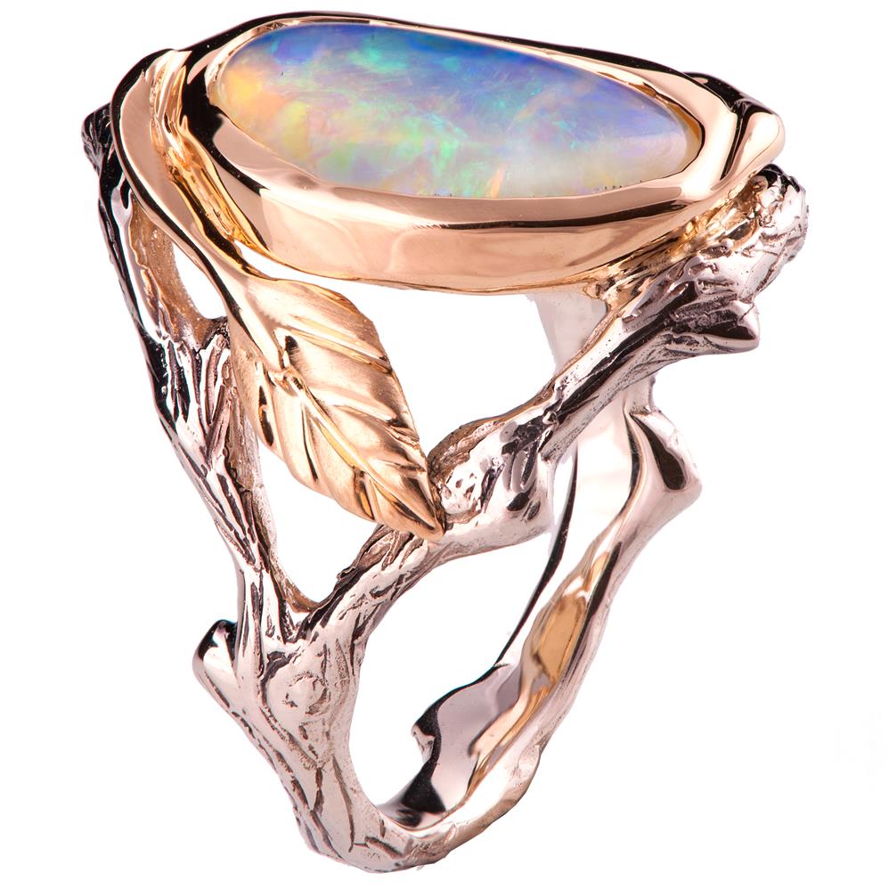 opal ring rose gold