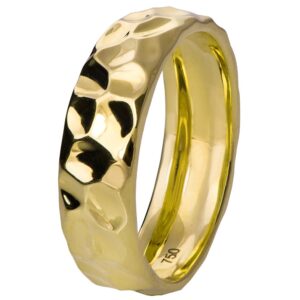 Hammered Wedding Band Yellow Gold 2 Catalogue