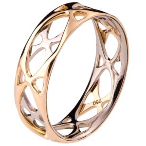 Two Tone Wedding Band Rose Gold Grid 6 Catalogue