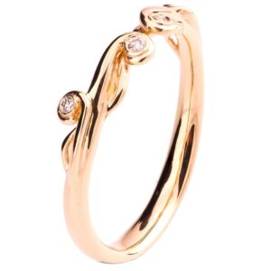 Celtic Wedding Band Rose Gold and Diamonds 17 Catalogue