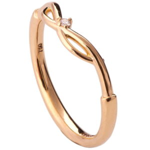Celtic Wedding Band Rose Gold and Diamonds 9 Catalogue