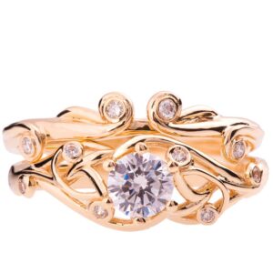 Celtic Bridal Set Rose Gold and Diamonds ENG17 Catalogue