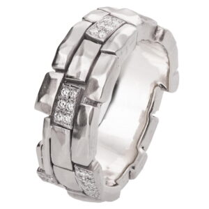 Bricks Diamond Wedding Band White Gold Catalogue