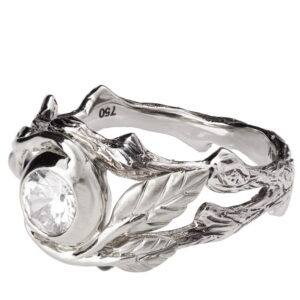 Twig and Leaf Engagement Ring Platinum and Diamond 8 Catalogue