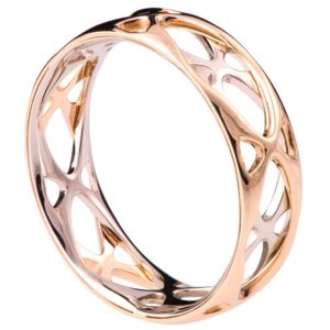 Two Tone Wedding Band Rose Gold Grid 6 Catalogue