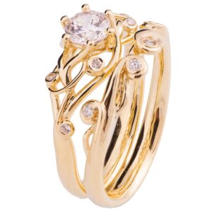 Celtic Bridal Set Rose Gold and Diamonds ENG17 Catalogue