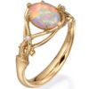 Opal and Diamonds Engagement Ring Platinum 9 Catalogue