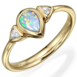 Opal and Diamonds Yellow Gold Ring 11 Catalogue