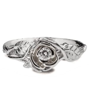 Rose Engagement Ring #3 Platinum and Diamond Catalogue