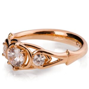 Celtic Engagement Ring Rose Gold and Diamonds