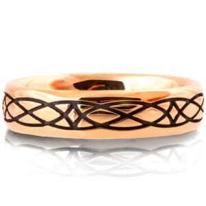 Rose Gold Celtic Wedding Band