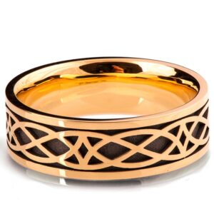 Rose Gold Celtic Wedding Band