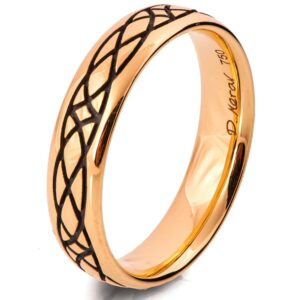 Celtic Wedding Band Rose Gold