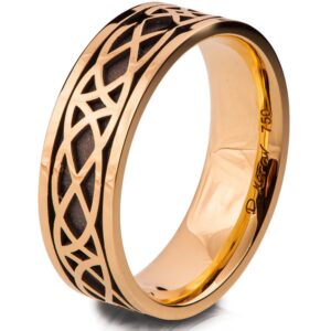 Celtic Wedding Band Rose Gold