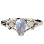 Pear Cut Moonstone Celtic Engagement Ring