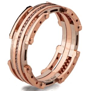 Men’s Diamonds Wedding Band Rose Gold