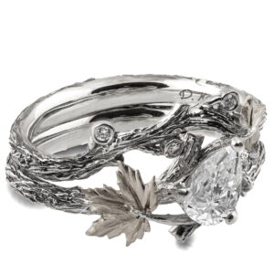 Twig and Maple Leaf Bridal Set White Gold and Diamond Catalogue