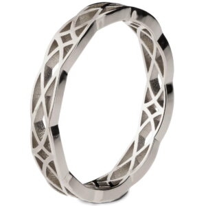Celtic Wedding Band White Gold
