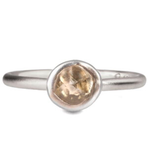 Minimalistic Raw Diamond Solitaire Engagement Ring Platinum Catalogue
