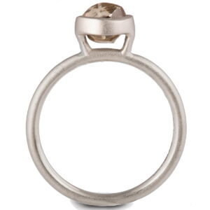 Minimalistic Raw Diamond Solitaire Engagement Ring White Gold Catalogue