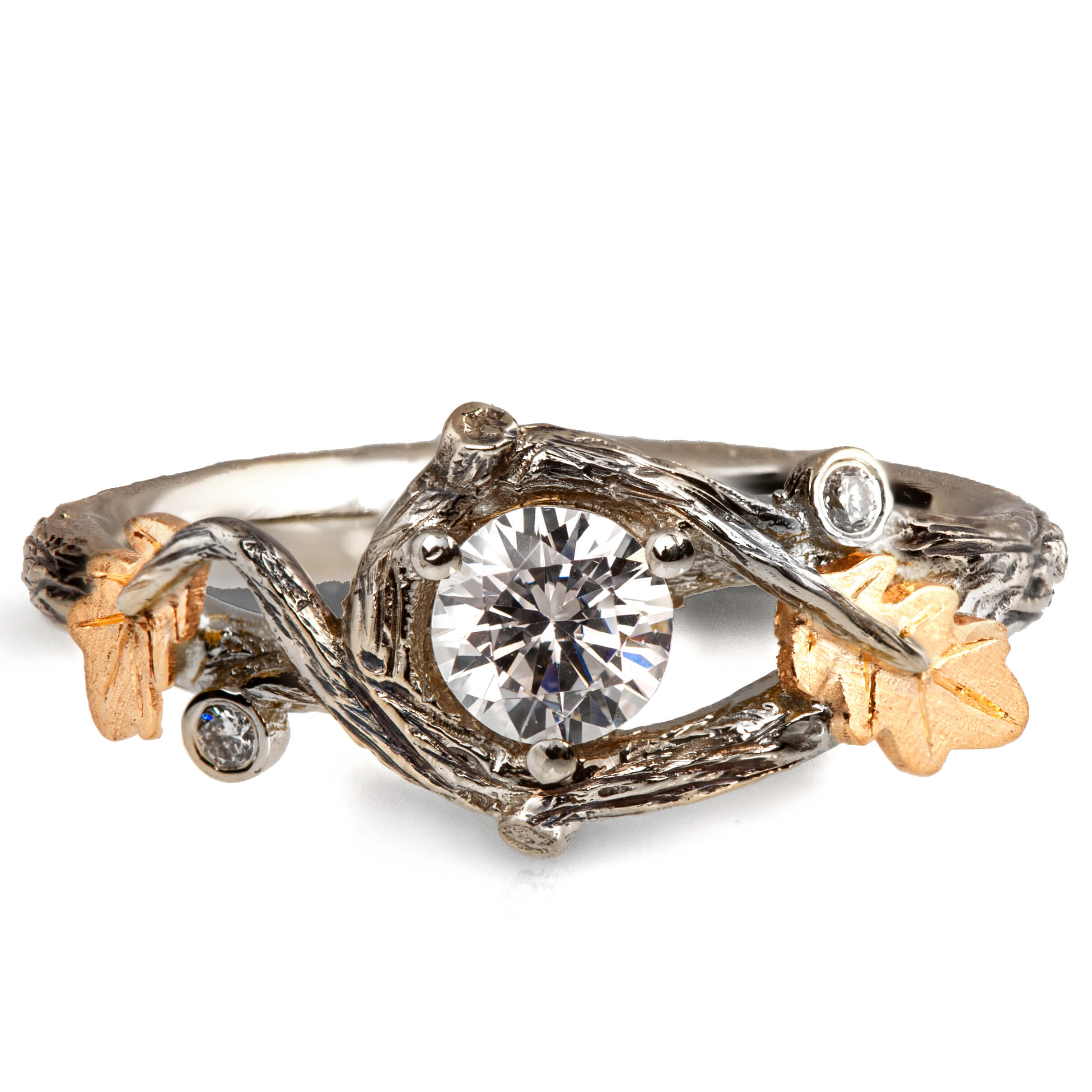 Engagement Ring -Twig Engagement Ring, 14K Rose Gold-ES2641RG