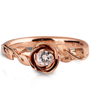 Rose Diamond Engagement Ring Rose Gold