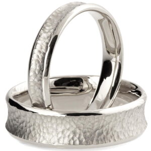 His and Hers Hammered Platinum Wedding Bands Catalogue