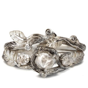 Raw Diamond Twig Bridal Set White Gold Catalogue