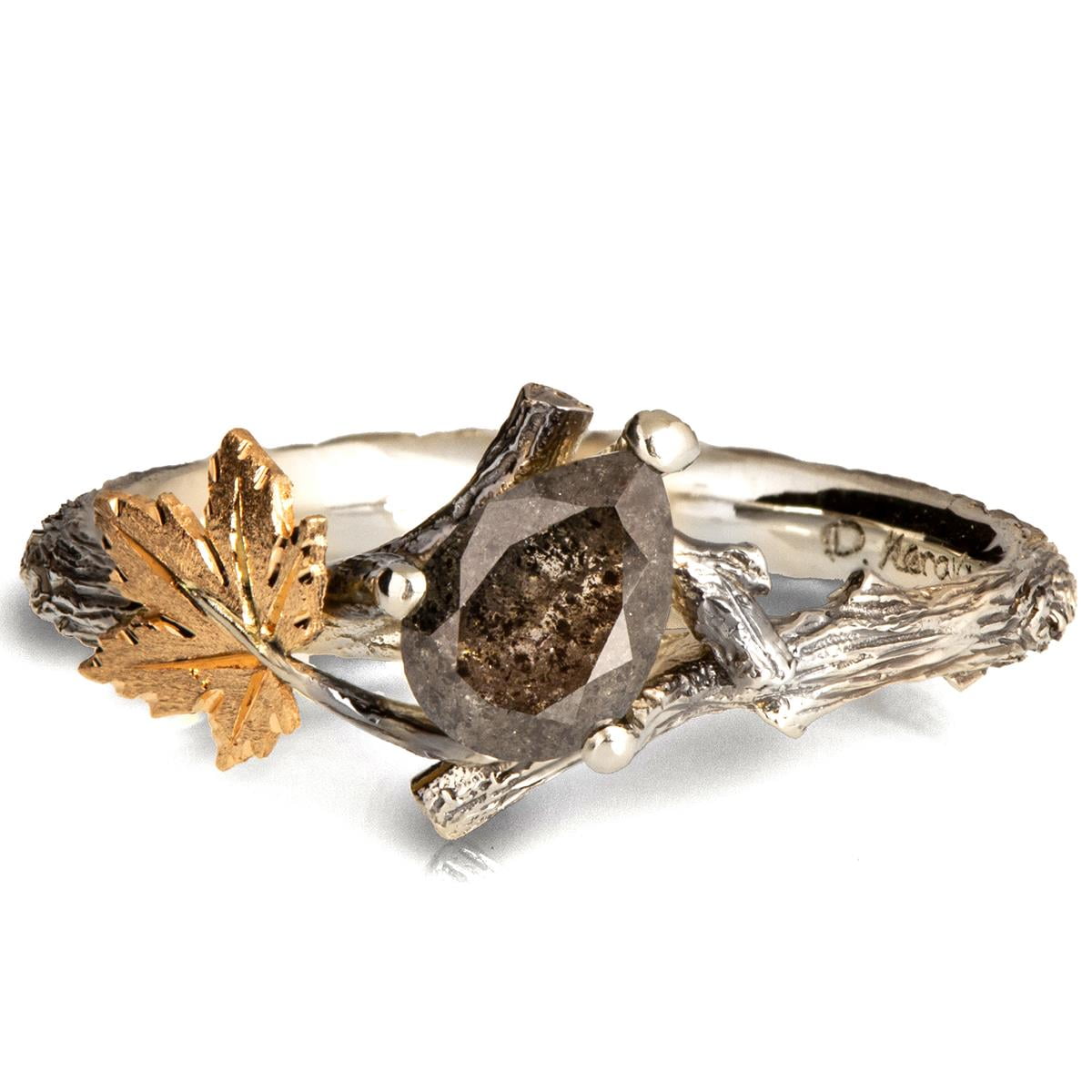 DV Jewelry Designs - Moissanite Twig and Branch Style Wedding Ring in Solid  Gold - Radiant Cut Engagement Ring- by DV Jewelry Designs Order here  https://etsy.me/3KKkefj #TwistedWeddingBand #GoldWeddingBand  #YellowDiamondBand #DiamondRing ...
