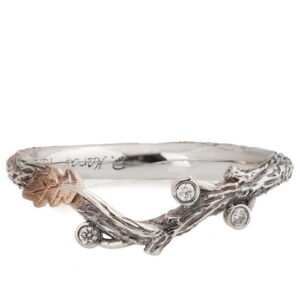 Twig and Oak Leaf Wedding Band Rose Gold Catalogue