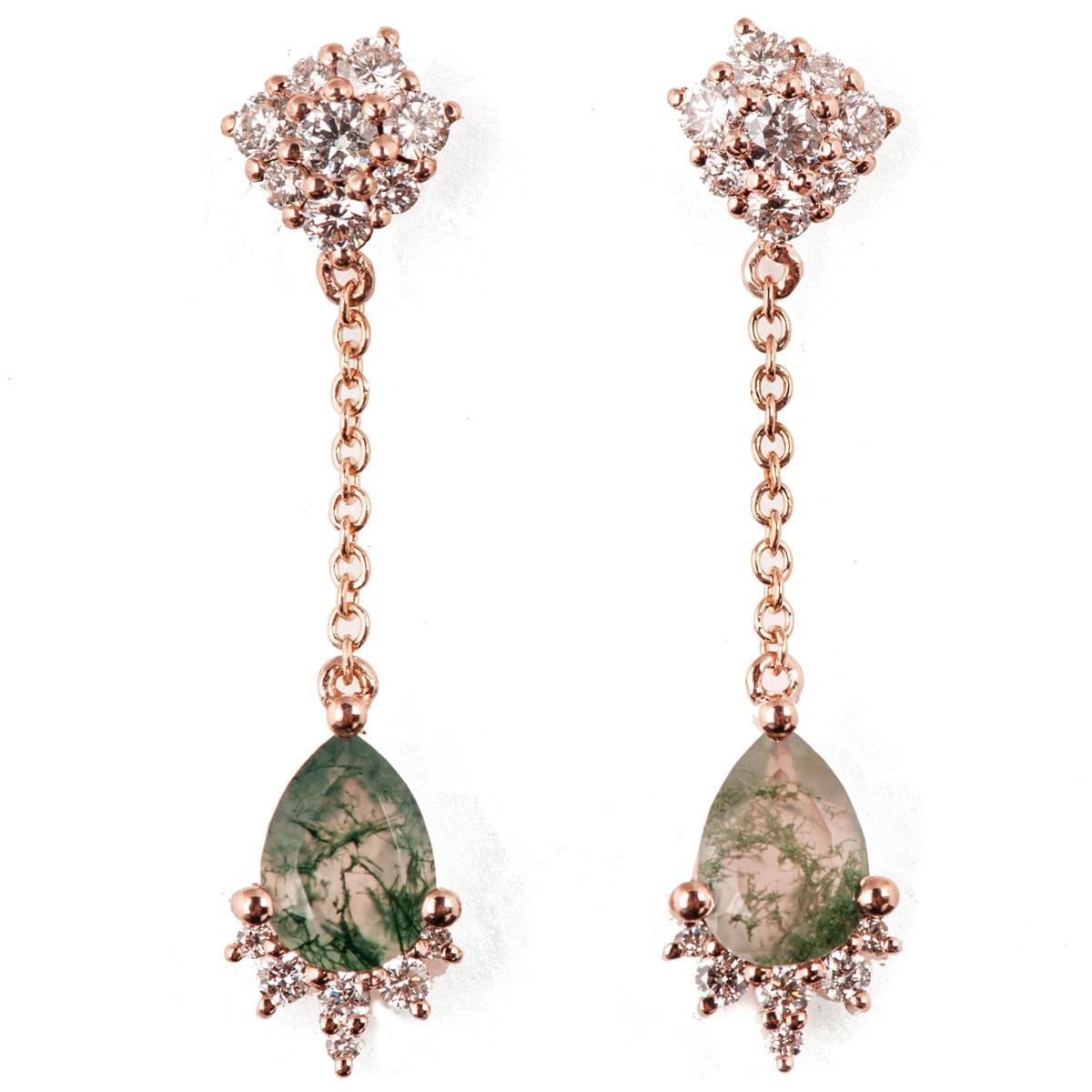 Rose Gold Plated Stylish Gold Plated Rose Gold Dangle and Drop Cubic  Zirconia Earrings for Women and Girls Alloy Drops & Danglers