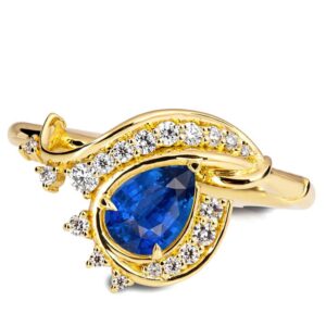 Twisting Vines Sapphire Engagement Ring Engagement Rings
