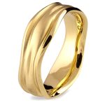 Molten Gold 7mm Wide Wedding Band