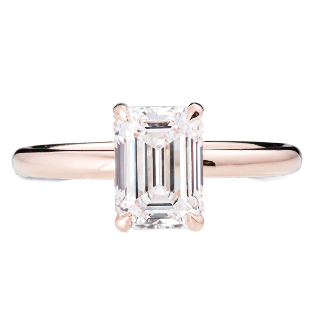 Hidden Halo 2ct Emerald-Cut Diamond Engagement Ring