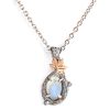 Maple Leaf Oval Moonstone Pendant