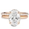 3ct Hidden Halo Oval Diamond Bridal Set