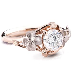 Four Leaf Clover 1ct Diamond Engagement Ring