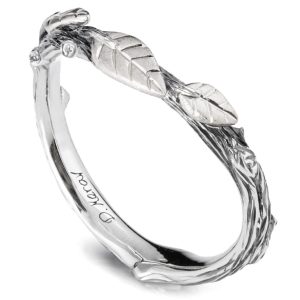 Twig and Leaf Wedding Band Platinum 11