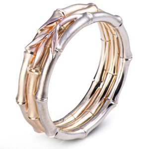 6mm Wide Tricolor Bamboo Wedding Band
