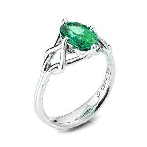 2ct Oval Emerald Celtic Engagement Ring